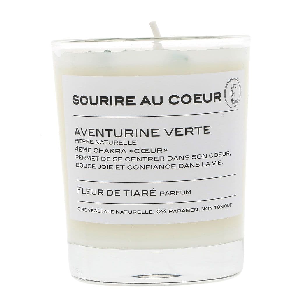 Bougie parfumée Pierres de vie – SOURIRE AU COEUR