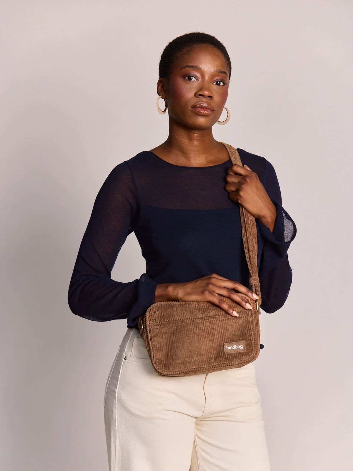 Sac bandoulière Nino velours macchiato