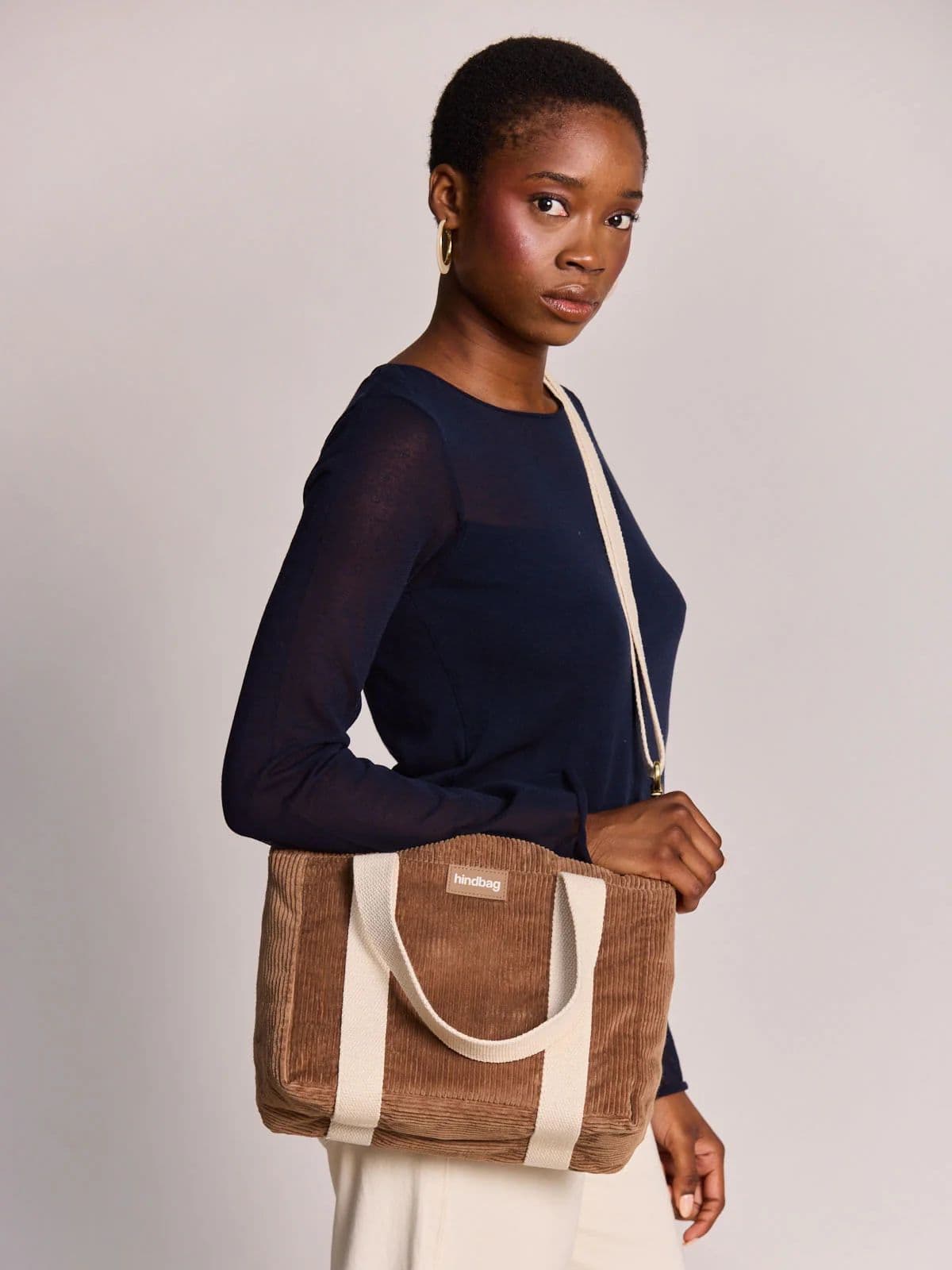 Sac à main Louise velours macchiato