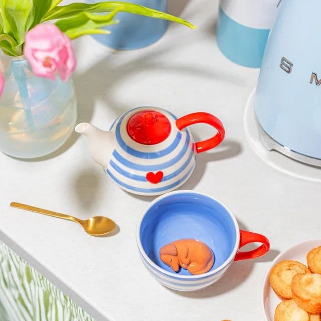 Théière + tasse Teckel