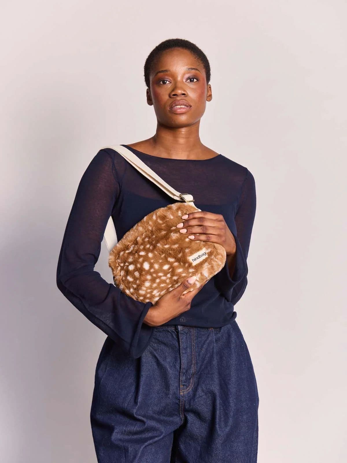 Sac bandoulière Nino fausse fourrure faon