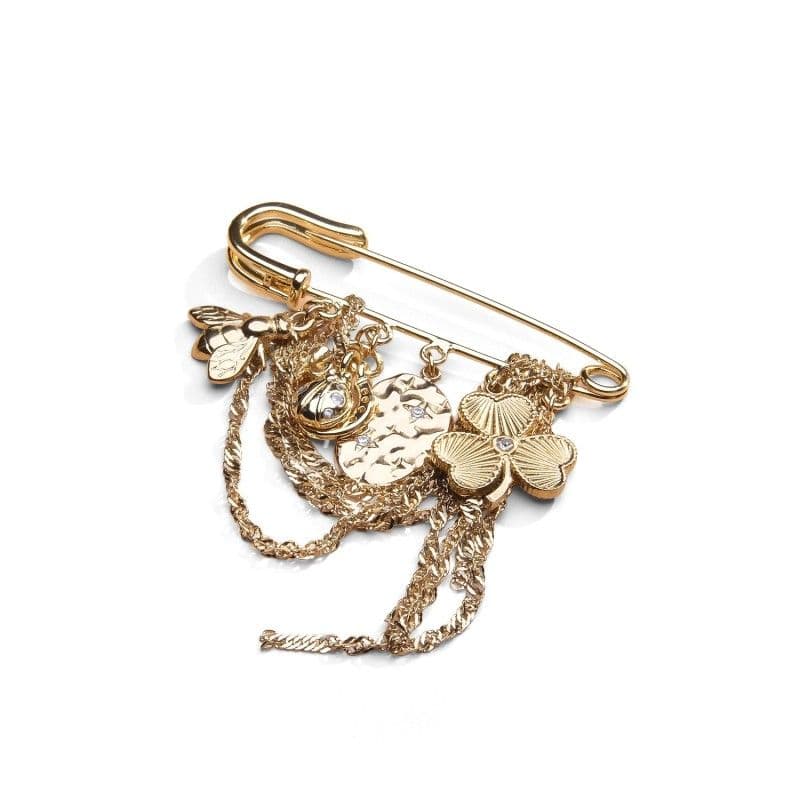 Broche Lucky charms mouche antique