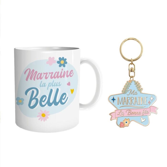 Coffret mug/porte clés - Marraine la plus belle – Image 4
