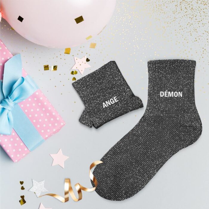 Chaussettes à paillettes - Ange Démon 36-42